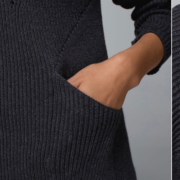 Lululemon The Sweater The Better Heathered Black Size 2 - Picture 4 of 16